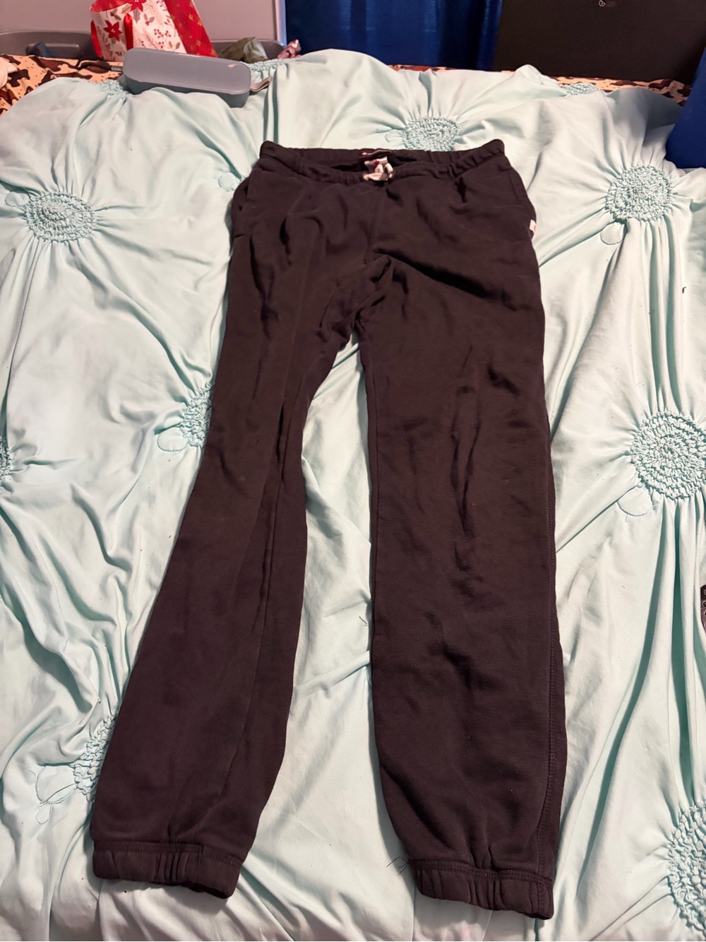 Kids Black Jogger Sweatpants with Drawstring